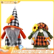 2 Pieces Fall Thanksgiving Gnome Plush Decorations Thanksgiving Plush  Doll Gnome Ornament Handmade 