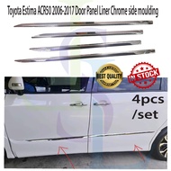 Toyota Estima ACR50 2006-2017 Door Panel Liner Chrome side moulding chrome stainless steel estima car accessories