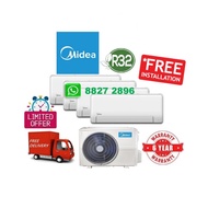 Midea (R32) Inverter System 4 Aircon + FREE Dismantle &  Dispose Old Aircon + FREE Installation + FR