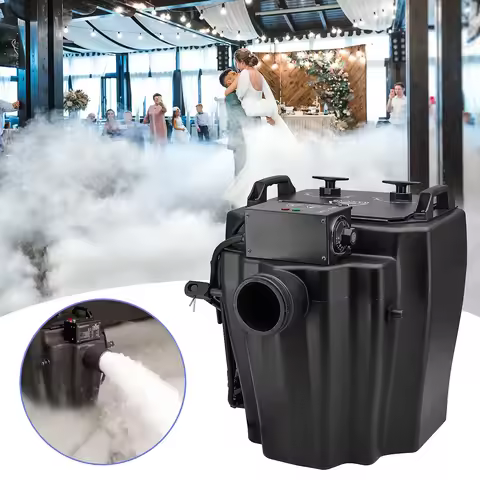 From EU US 6000W CO2 Dry Ice Machine Low Lying Fog Macine High Power With DMX Control For Wedding DJ