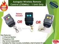 Auto gate Door Wireless Remote Control 330Mhz DIP Switch Auto Gate Controller (Battery included)