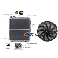 Aluminum Radiator+FAN for Toyota Hilux surf KZN130 1KZ-TE 3.0 TD 1993-1996 AT/MT