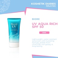 Biore uv sunscreen 50ml sunscreen biore uv aqua rich OFFICIAL STORE