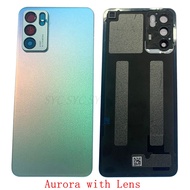 Nắp pin ban đầu Ốp lưng vỏ ngoài cửa sau cho Oppo RENO 6 5g nắp lưng có linh kiện sửa chữa Logo