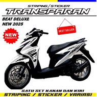 TRANSPARENT MOTORCYCLE BODY STRIPING STICKER HONDA BEAT deluxe 2025 NEW MOTIF AAA2