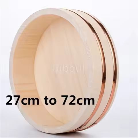 Korean food Japanese style copper edge basin big bowl bucket Cuisine Bibimbap sashimi sushi wooden b