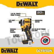 Dewalt DCF850N ไขควงกระแทกไร้สาย ไร้แปรงถ่าน 20V Max Atomic (เฉพาะตัวเครื่อง) รุ่น DCF850N-B1 DCF850