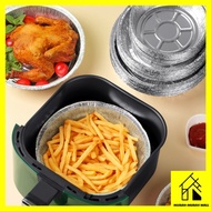 (🇲🇾READY STOCK) Round Disposable Aluminium Foil Baking Cooking Food Air Fryer Oven Tray Oil-Proof House Kitchen Office