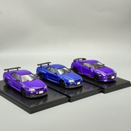 1/43 ebbro Nissan GTR R34 R35 gtr Blue Purple Alloy Car Model Limited Edition Car Model