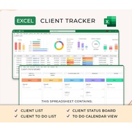 Excel Client Tracker, 2026 Digital Planner, Excel Small Business Template, CRM Dashboard, Business T