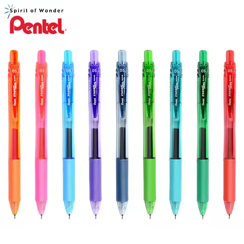 1Pcs Pentel EnerGel Liquid Gel Pen BLN105 0.5mm Quick Drying Pen Press Rollerball Metal Needle Tip J