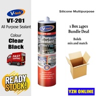 Vtech Silicone All Purpose Sealant VT-201 Black/Clear 270ml