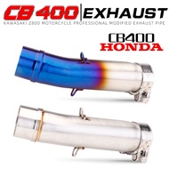 For HONDA CB400 Motorcycle Exhaust middle pipe Round Muffler CB400 Slip-On all years