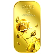 999.9 Pure Gold | 1g Small Rose (Series 1) Gold Bar