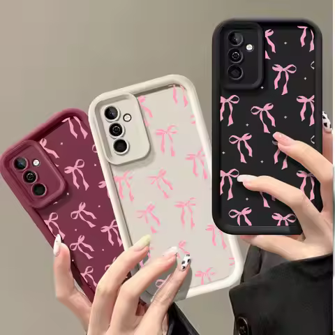Bow Aesthetic Fashine Phone Case for Samsung Galaxy F06 F23 M15 M16 M23 A07 A17 A26 A36 A56 S25 J7 P
