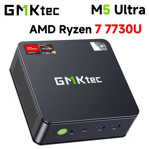 GMKtec M5 Ultra Nucbox Mini PC AMD Ryzen 7 7730U DDR4 3200MT/s Dual Fan Triple Display WiFi6E BT5.2 
