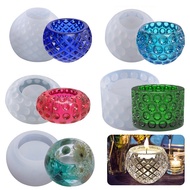 Creative Potted Candle Mold DIY Crystal Epoxy Resin Molds Polka Dots Ornaments Silicone Mould Decoration Candle Holder Storage