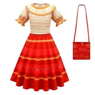 ชุดคอสเพลย์อนิเมะ Encanto Isabella ชุดสีม่วงสำหรับเด็กผู้หญิงเดรสแฟนซีวิกผมสำหรับงานเลี้ยงเทศกาลคอสเ