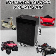 6V4.5AH 20HR LEAD ACID BATTERY RECHARGETABLE LONG LASTING BATERI MAINAN ELEKTRIK KID RIDE ON BATTERY