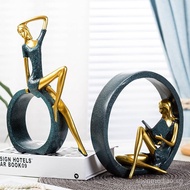 Fashion Home Dancer Reading Girl Living Room Wine Cabinet Decoration Ornaments Creative Resin Craft 