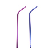 Snow Peak 鈦金吸管，2 支裝，粉紅色和紫色，FES-222-2