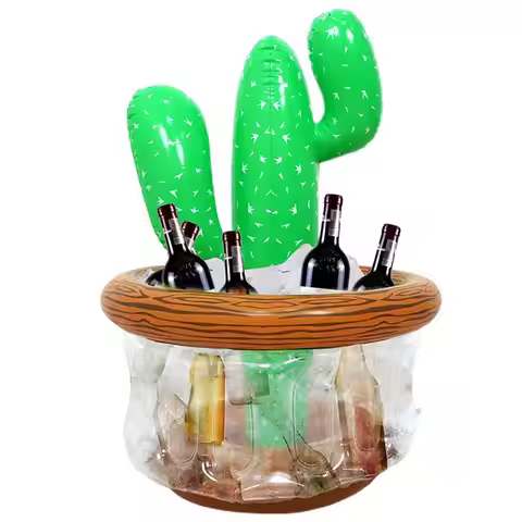 Inflatable Drink Cooler Pool Party Cactus-Shaped Ice Bucket Cactus-Shaped Drink Holder Ice Bucket Fo