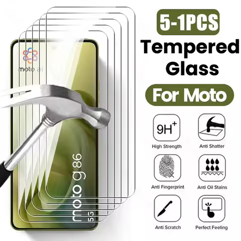 MotoG86 Glass 5-1Pcs 9H Tempered Glass For Moto G86 Motorola G 86 Power G86Power 86G 5G Screen Prote