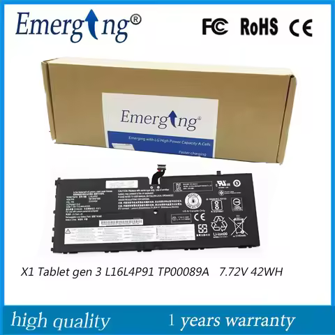 7.72V 42WH L16L4P91 Original Battery For Lenovo Thinkpad X1 Tablet gen 3 TP00089A L16M4P91 L16S4P91 
