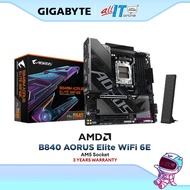 Gigabyte B840M AORUS ELITE WIFI6E DDR5 Micro ATX (mATX) AMD Gaming Motherboard | AMD AM5 Socket
