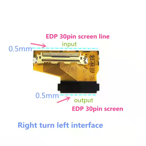 1/ 2 lanes LED screen EDP HQ S40 30 edp 0.4mm 0.5mm 30pin to 40pin 40pin to 30pin converter cable Ri