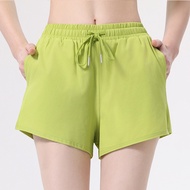 Women Sports Running Shorts 2 In 1 Mesh Training Cycling Shorts with Pocket for Running Yoga Badmint