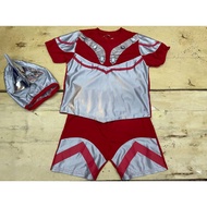 Children Costume Movie Ultraman Shirt+Facemask+Short Pants Set