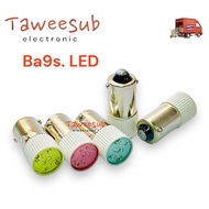 Ba9S Led Bulb Fangs (Pack 3) 24VDC 22OVAC Available In Red Green Yellow