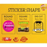 2000pcs 1CM - Sticker Produk. Sticker label