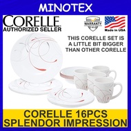 Corelle Splendor Impression 16pcs Lightweight Dinner Set