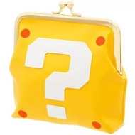 日本 USJ X Super Nintendo World Mario 孖寶兄弟 問號方塊 黃色皮革 金屬夾扣 散子包