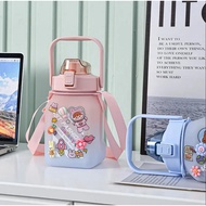 1300ml BOX style drinking bottle 1300ml viral drinking bottle gradient drinking bottle rainbow drink