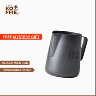 Milk jug / pitcher 350 ML, 600ml (black) - milk glass latte coffee stainless milk jug latte art meda