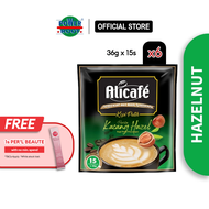 [6 PACKS] Alicafe  Tongkat Ali & Ginseng White Coffee Hazelnut (36gm X 15 Sachets)