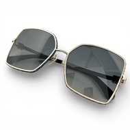 成色極佳 ▲香奈兒 4288-Q 現款 Coco Mark 方形太陽眼鏡 黑色金色牛仔皮革 57⬜︎17 140 附防塵袋 義大利製造 男士適用 零售價 101,200 日元