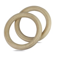 Only Wooden Gym Ring And Black PVC Not Including Straps (Gym Rings) Sent