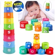 Jc Baby Stacking Glasses Toys 9 PCS Stacking Glasses Baby Educational Toys
