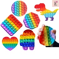 Tiktok Pop It Fidget Murah | Push Bubble Sensory Toys Rainbow | Mainan Among Us Dino For Babies Kids