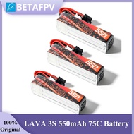 BETAFPV LAVA 550mAh 3S 75C 11.4V LiHV untuk Betafpv Pavo20 Pro Pavo Pico