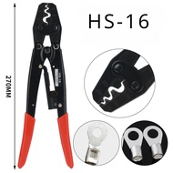 【HOT3】HS-16 Crimper Plier Ratchet Type Bare Terminal Crimping Pliers OT UT Crimping Tool Electric 1.