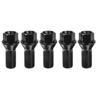 5Pcs M14 x 1.25 Black Wheel Locking Lug Bolt Nut Steel 36136781151 for -BMW X3 X5 E70 E71 F20 F25 X5 X6