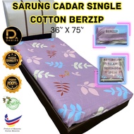 Exclusive Zipped Bedsheet Cover Soft Cotton Fabric 90cm x 190cm Sarung Cadar Berzip Single Mattress 