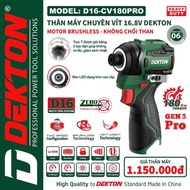 CHUYÊN VÍT 168V DEKTON  D16-CV180PRO  - Motor Brushless - Lực Siết 180Nm - Điều Tốc Vô Cấp