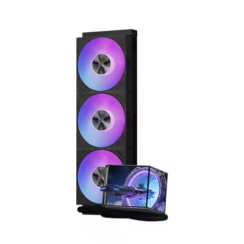 For DX360 ARGB 360mm Liquid CPU Cooler LCD Display AIO Water Cooling Radiator RGB Fan Fluid Bearing 
