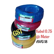MERAH 10Meter prime cable 0.75 AWG 18 cable red biru yellow black awg18